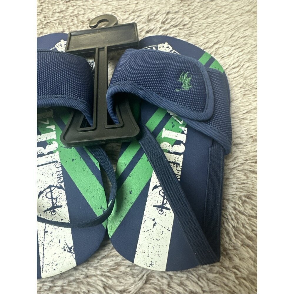 Polo Ralph Lauren Kids Shoes 10 Slide w/ Strap Slip On Sandals Blue - Picture 6 of 16